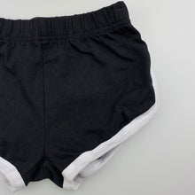 Load image into Gallery viewer, Unisex Little Edge, black &amp; white soft stretchy shorts, elasticated, GUC, size 4