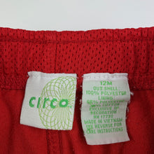 Load image into Gallery viewer, Boys Circo, lined red basketball style pants, GUC, size 12 months