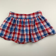 Load image into Gallery viewer, Girls Tilii, checked lightweight cotton skirt, adjustable, L: 25cm, GUC, size 8