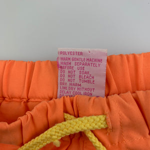 Girls Kids Stuff, orange lightweight shorts / board shorts, EUC, size 1