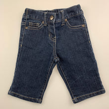 Load image into Gallery viewer, Girls Dymples, dark stretch denim jeans, elasticated, EUC, size 000
