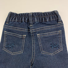 Load image into Gallery viewer, Girls Dymples, dark stretch denim jeans, elasticated, EUC, size 000
