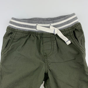 Boys Carter's, khaki cotton pants, elasticated, EUC, size 12 months