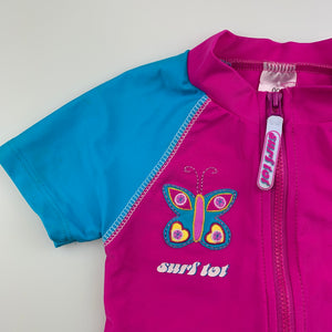Girls Target, short sleeve rashie / swim top, FUC, size 00