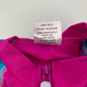 Girls Target, short sleeve rashie / swim top, FUC, size 00