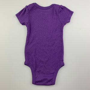 Girls Hurley, purple stretchy bodysuit / romper, GUC, size 000