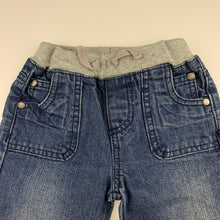 Load image into Gallery viewer, Boys Baby Charlie &amp; Me, blue denim jeans, adjustable, GUC, size 1