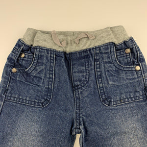 Boys Baby Charlie & Me, blue denim jeans, adjustable, GUC, size 1