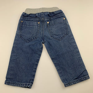 Boys Baby Charlie & Me, blue denim jeans, adjustable, GUC, size 1