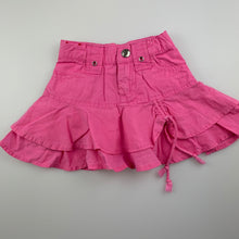 Load image into Gallery viewer, Girls Esprit, pink cotton skirt, adjustable, GUC, size 6 months