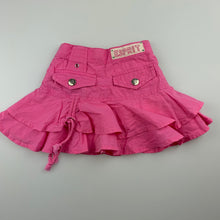 Load image into Gallery viewer, Girls Esprit, pink cotton skirt, adjustable, GUC, size 6 months