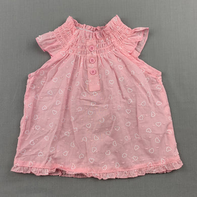 Girls Target, pink lightweight cotton top, EUC, size 000