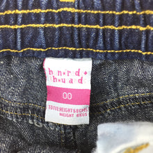 Load image into Gallery viewer, Girls Hundreds + Thousands, embroidered denim jeans, elasticated waist, GUC, size 00