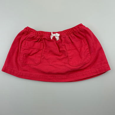 Girls Carter's, pink cotton skirt, built-in nappy cover, GUC, size 0