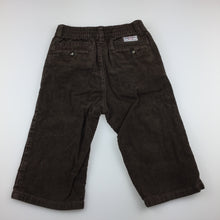 Load image into Gallery viewer, Boys Janie and Jack, brown cotton corduroy pants, elasticated, GUC, size 1