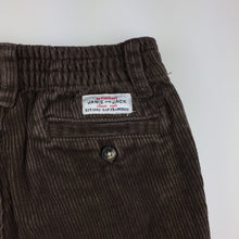 Load image into Gallery viewer, Boys Janie and Jack, brown cotton corduroy pants, elasticated, GUC, size 1