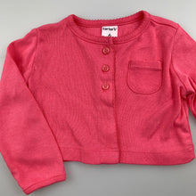 Load image into Gallery viewer, Girls Carter&#39;s, pink lightweight cotton cardigan, EUC, size 6 months