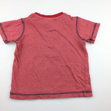 Load image into Gallery viewer, Boys Target, red &amp; white stripe soft cotton t-shirt / tee, GUC, size 1