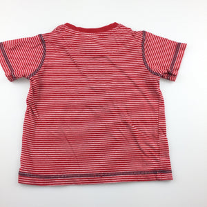 Boys Target, red & white stripe soft cotton t-shirt / tee, GUC, size 1
