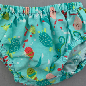 Girls Arnie, colourful cotton bloomers / nappy cover, EUC, size 0