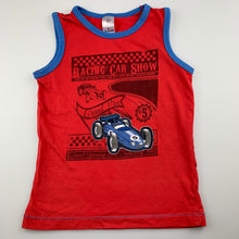 Load image into Gallery viewer, Boys Target, red cotton singlet / tank top, grand prix, EUC, size 4