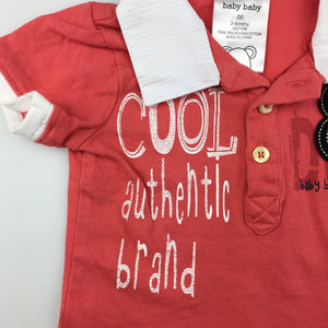 Girls Baby Baby, cotton t-shirt / top, collar, GUC, size 00
