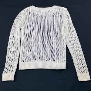 Girls Mango, cream knit lightweight sweater, GUC, size 8