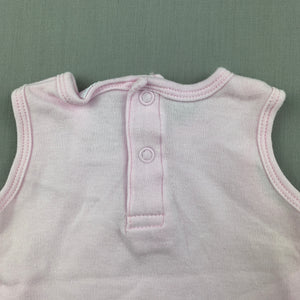 Girls Baby Baby, pink soft cotton tank top, butterfly, EUC, size 0000