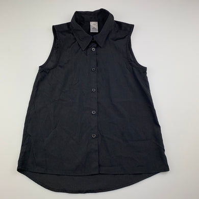 Girls Miss Understood, black lightweight top / sleeveless shirt, EUC, size 8