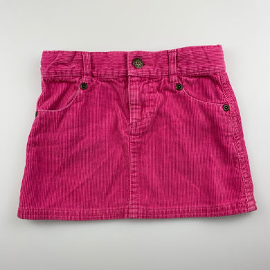 Girls JK Everyday, pink cotton corduroy skirt, adjustable, GUC, size 1