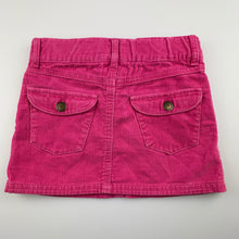Load image into Gallery viewer, Girls JK Everyday, pink cotton corduroy skirt, adjustable, GUC, size 1