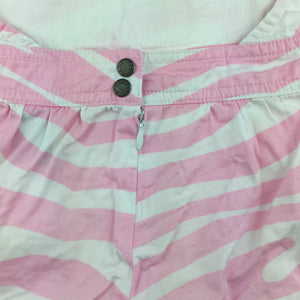 Girls Fred Bare, pink & white cotton summer playsuit, GUC, size 1