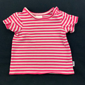 Girls Target, pink & white stretchy t-shirt / top, GUC, size 0000