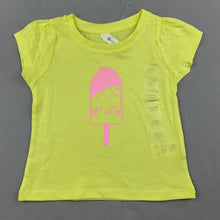 Load image into Gallery viewer, Girls Dymples, yellow cotton t-shirt / top, NEVER WORN, EUC, size 00