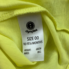 Load image into Gallery viewer, Girls Dymples, yellow cotton t-shirt / top, NEVER WORN, EUC, size 00