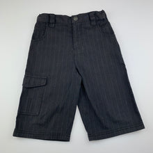 Load image into Gallery viewer, Boys Target, black striped long shorts, adjustable, GUC, size 6