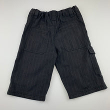 Load image into Gallery viewer, Boys Target, black striped long shorts, adjustable, GUC, size 6