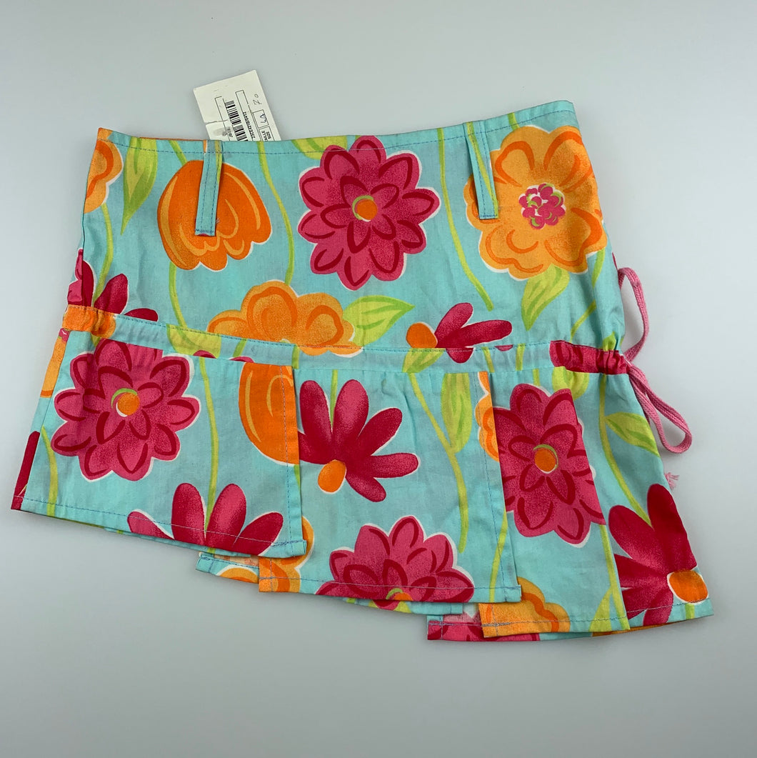 Girls Kindou, lightweight cotton floral skirt, W: 56cm, NEW, size 4