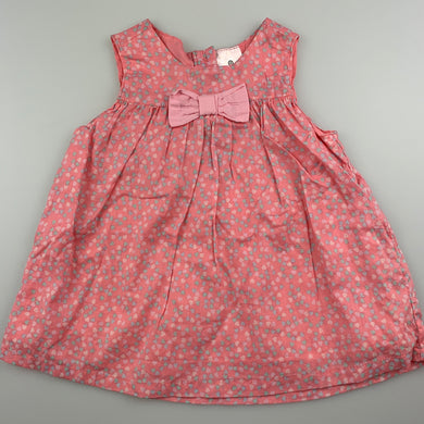 Girls Target, lined lightweight cotton dress, hearts, EUC, size 000