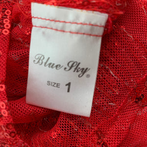 Girls Blue Sky, sheer mesh silk / polyester over/outer dress, GUC, size 1