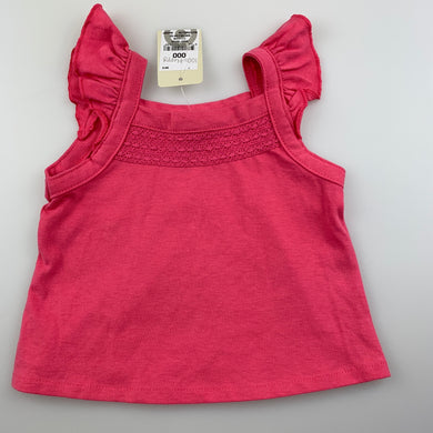 Girls Target, cute pink soft cotton top, NEW, size 000
