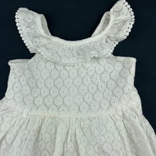 Load image into Gallery viewer, Girls Dymples, lined white floral lace party dress, GUC, size 2