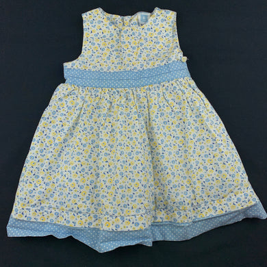 Girls Carter's, lined floral cotton party dress, GUC, size 6 months