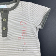 Load image into Gallery viewer, Boys Obaibi, striped cotton t-shirt / top, GUC, size 6 months