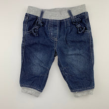 Load image into Gallery viewer, Girls Target, blue denim pants / jeans, elasticated, GUC, size 00