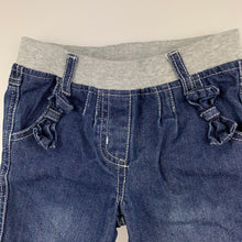 Load image into Gallery viewer, Girls Target, blue denim pants / jeans, elasticated, GUC, size 00