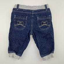 Load image into Gallery viewer, Girls Target, blue denim pants / jeans, elasticated, GUC, size 00