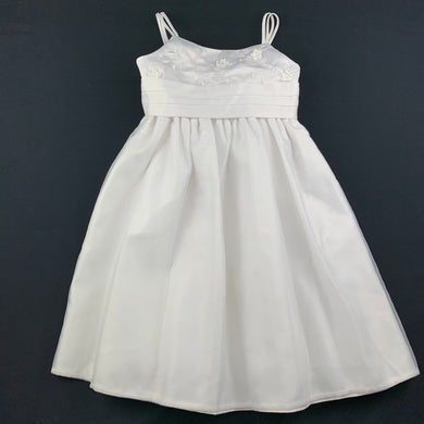 Girls KK Australia, gorgeous white formal / flower girl / wedding dress, L: 60cm, light mark on waistband, FUC, size 1