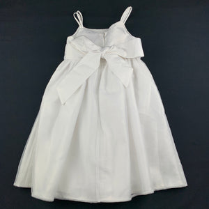 Girls KK Australia, gorgeous white formal / flower girl / wedding dress, L: 60cm, light mark on waistband, FUC, size 1