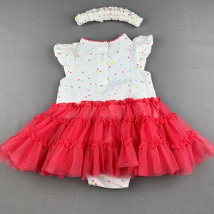 Girls Little Me, adorable tutu romper dress plus headband, EUC, size 6 months